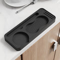 Non Slip Silicone Coffee Tamper Pad with Storage Holder for Espresso Tools and Coffee Grounds Distributor