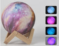 ZK20 3D Printing Moon Lamp Galaxy Moon Light Kids Night Light 16 Color Change Touch Remote Control Galaxy Light