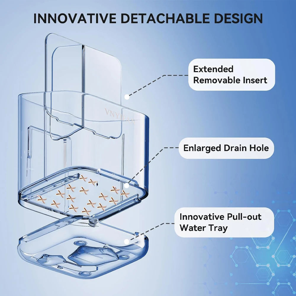 Clear Wall-Mounted Toothbrush