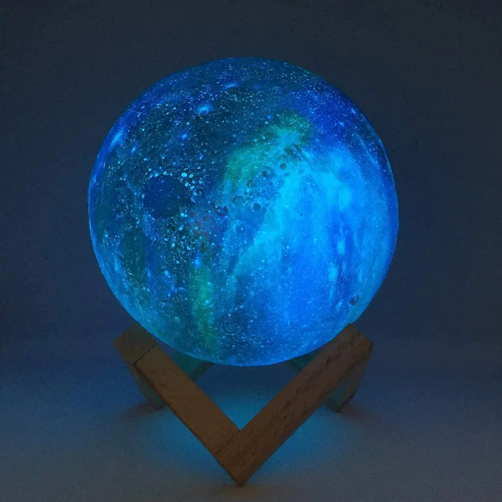 ZK20 3D Printing Moon Lamp Galaxy Moon Light Kids Night Light 16 Color Change Touch Remote Control Galaxy Light
