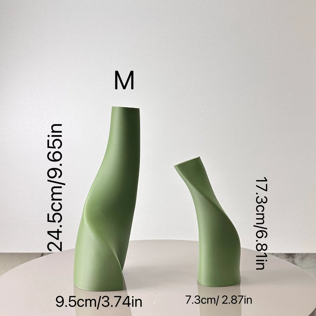2 Piece Set of Special-Shaped Double Vase, Creative Dried Flower Vase, Multi-Color Optional, Suitable for Living Room, Kitchen,